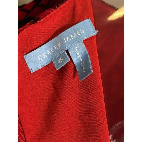 Draper James Roslyn Midi Dress Size 6 Red Plaid Bell Sleeves‎ Festival DRW0611 - Picture 7 of 16